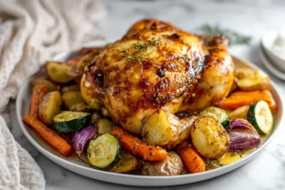 Roasted Garlic Chicken and Vegetables recipe