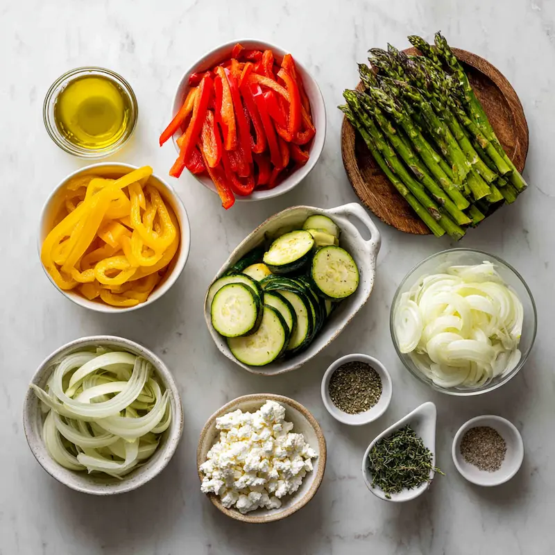 Roasted Vegetables With Goat Cheese ingredients
