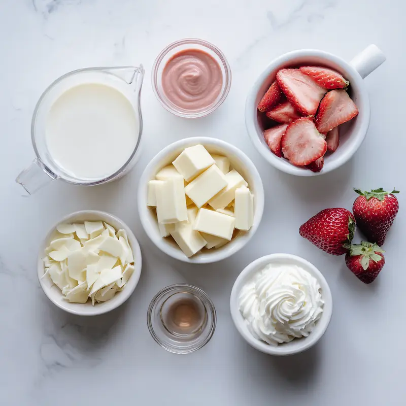 Strawberry Hot Chocolate ingredients