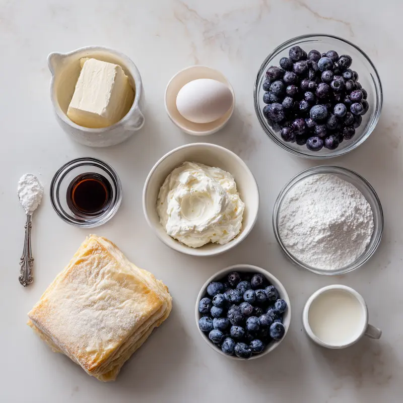 Blueberry Cream Cheese Danish ingredients