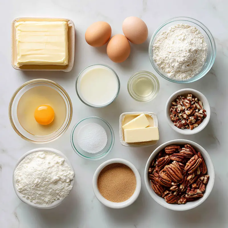 Butter Pecan Praline Poke Cake ingredients