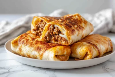 Cheesy Beef Chimichangas recipe