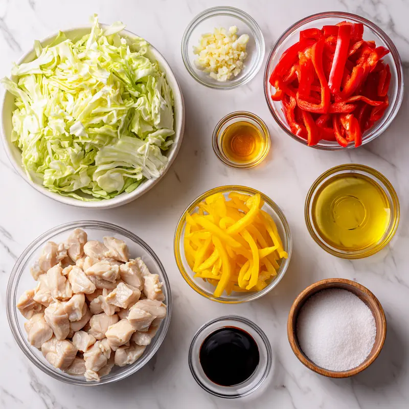 Chicken And Cabbage Stir Fry ingredients