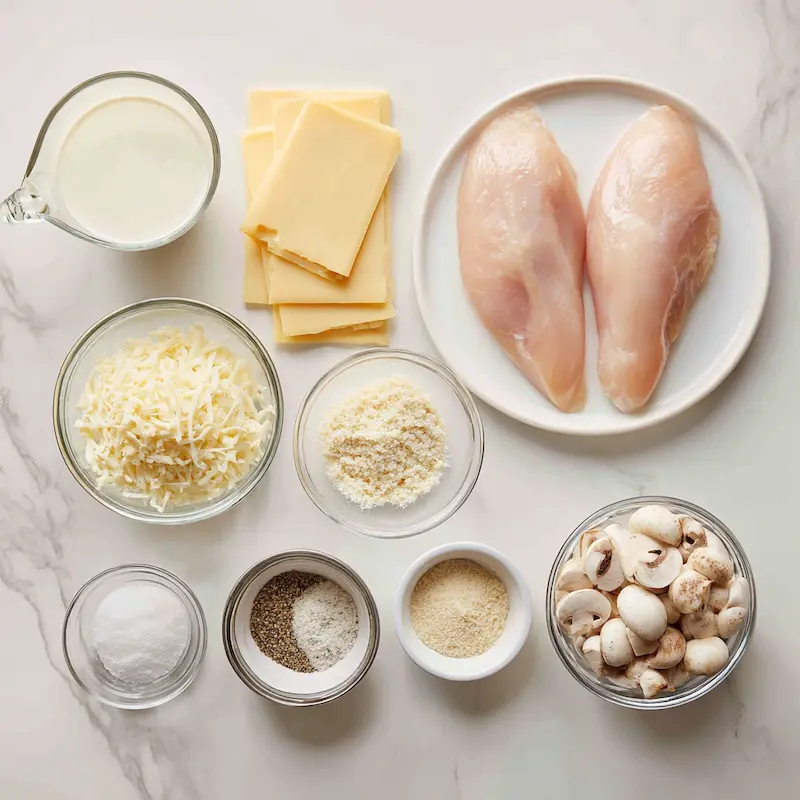 Creamy Swiss Chicken ingredients