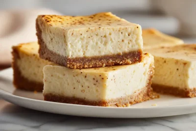 Eggnog Cheesecake Bars recipe