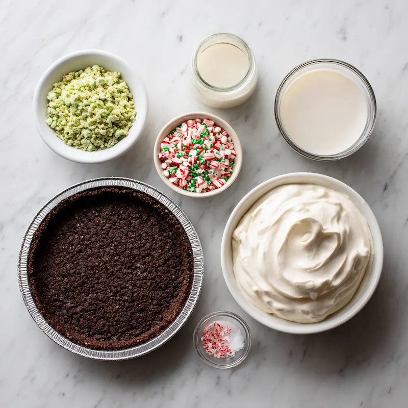 Grinch Dessert ingredients