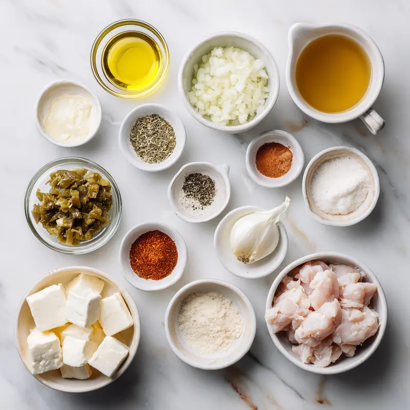 High Protein Low Carb White Chicken Chili ingredients