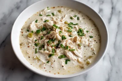 High Protein Low Carb White Chicken Chili recipe