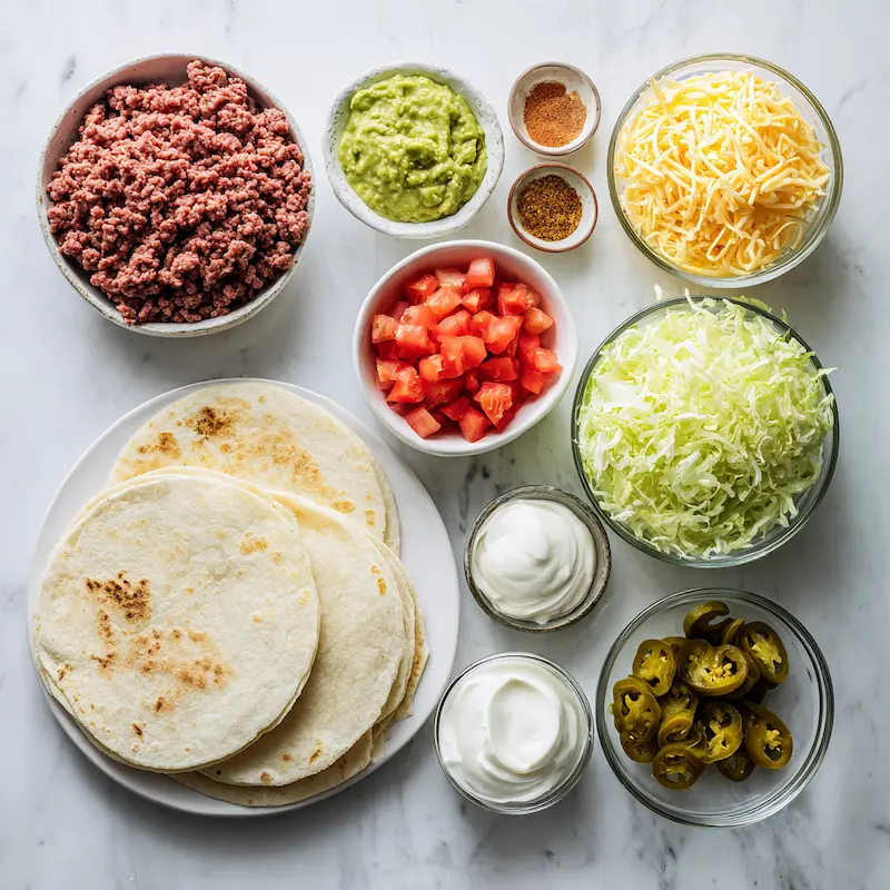 Keto Crunchwraps ingredients