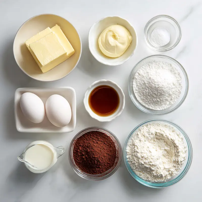 Marble Cake Recipe ingredients