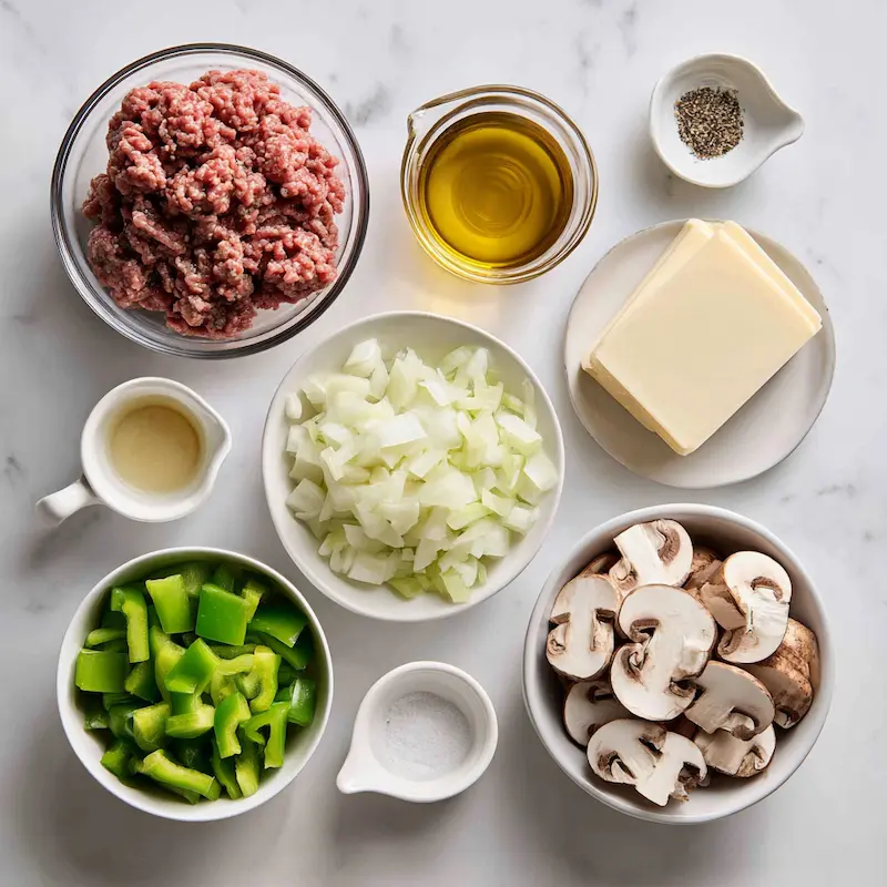 Philly Cheesesteak Bowls ingredients