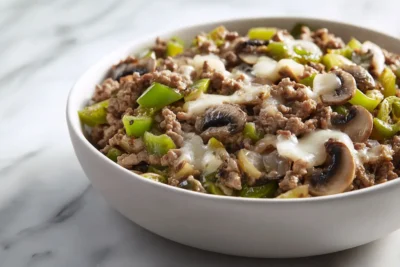 Philly Cheesesteak Bowls recipe