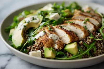 Quinoa Chicken Arugula Salad recipe