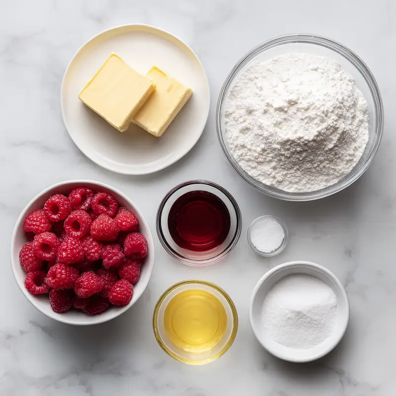 Raspberry Buttercream Frosting ingredients