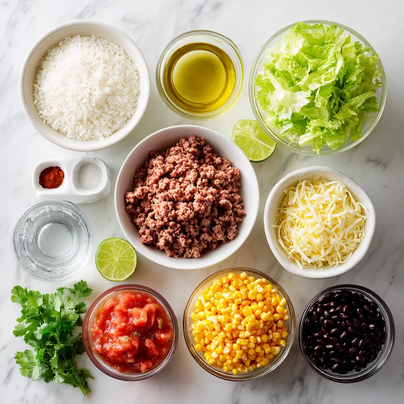 Rice Bowl Recipe ingredients