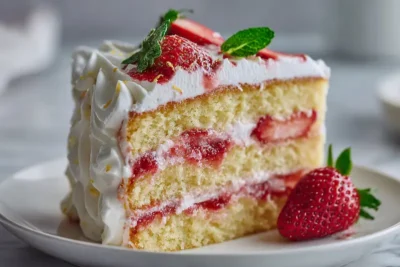 Strawberry Lemonade Cake Layers recipe