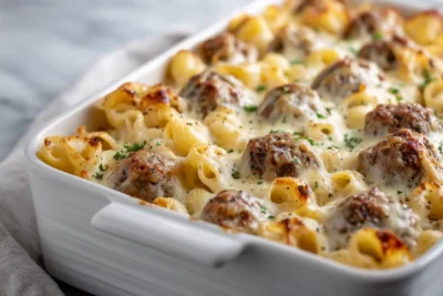 Swedish Meatball Pasta Bake recipe