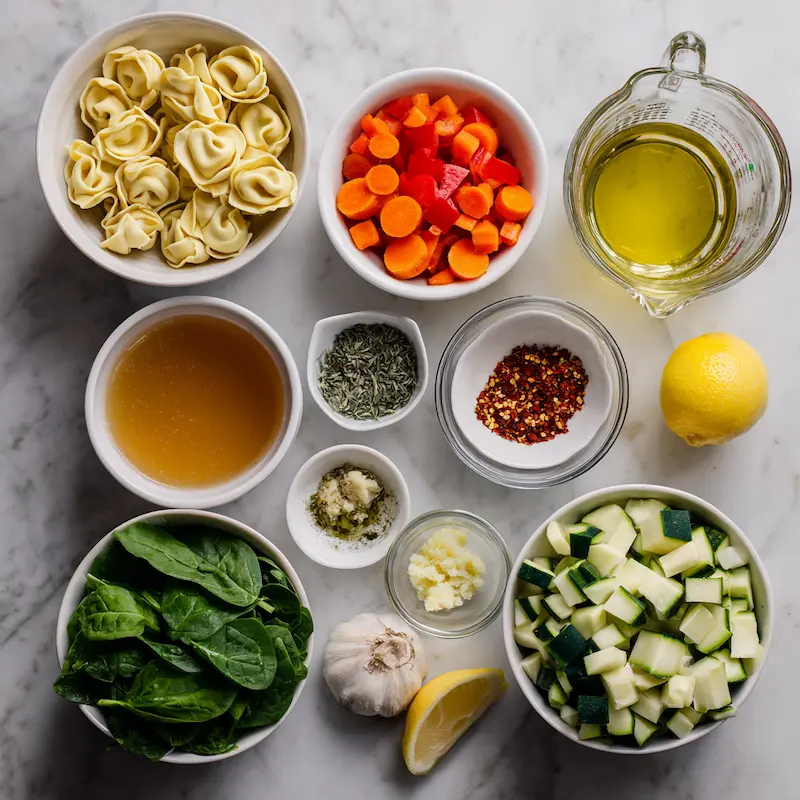 Tortellini Soup Vegetarian ingredients