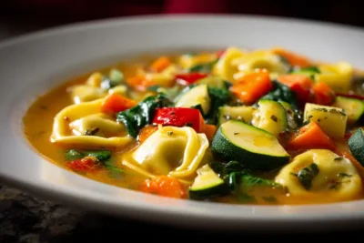 Tortellini Soup Vegetarian recipe