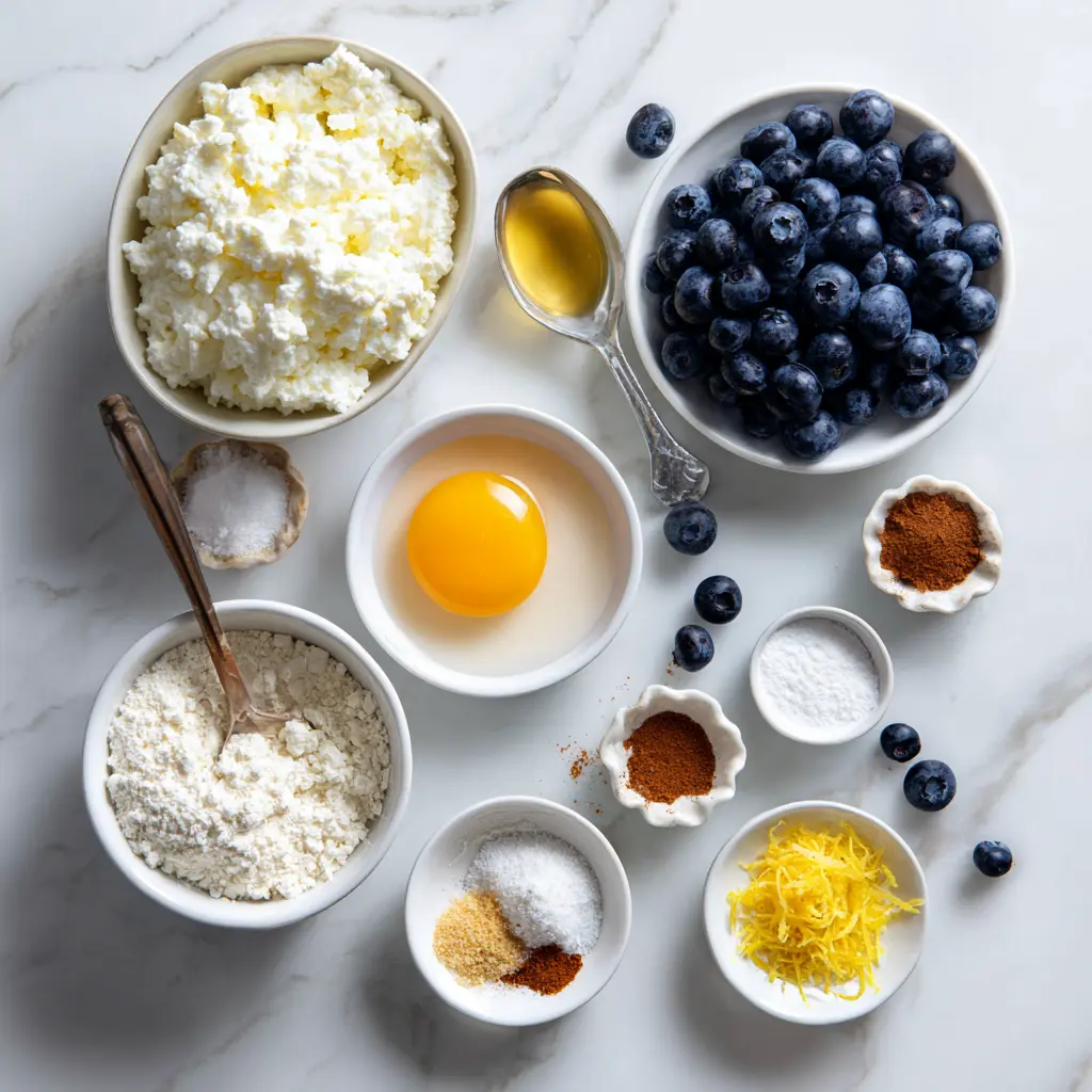 Baked Blueberry Cottage Cheese Breakfast Bowl Ingredients