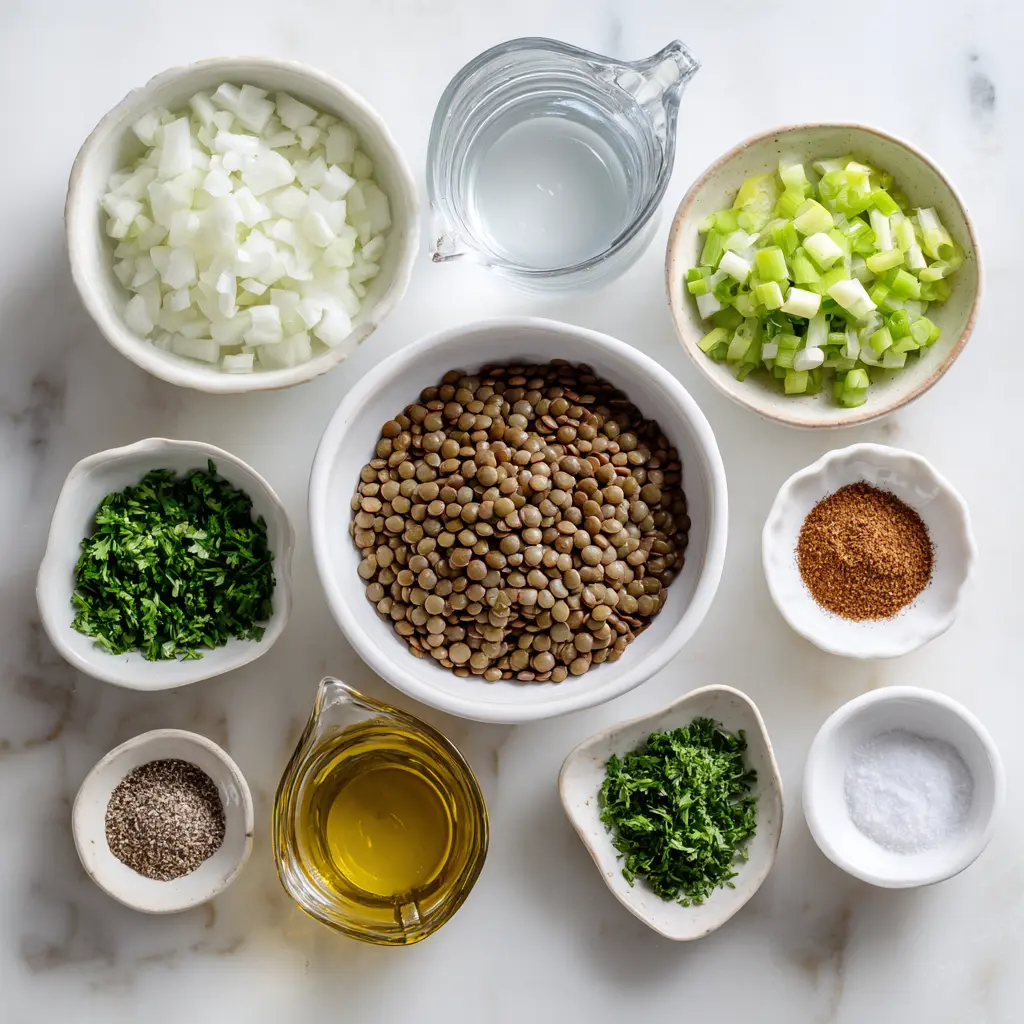 Classic Lebanese Lentil Salad Ingredients.webp