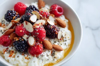 Cottage Cheese High Protein Bowl Recipe Card
