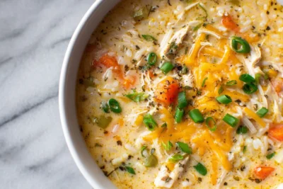 Crack Chicken Rice Soup Recipe Card