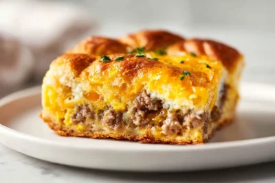 Crescent Roll Breakfast Casserole Recipe Card
