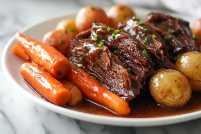 Crockpot Chuck Roast Recipe Card