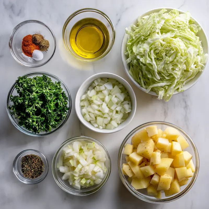 Fried Cabbage and Potatoes ingredients