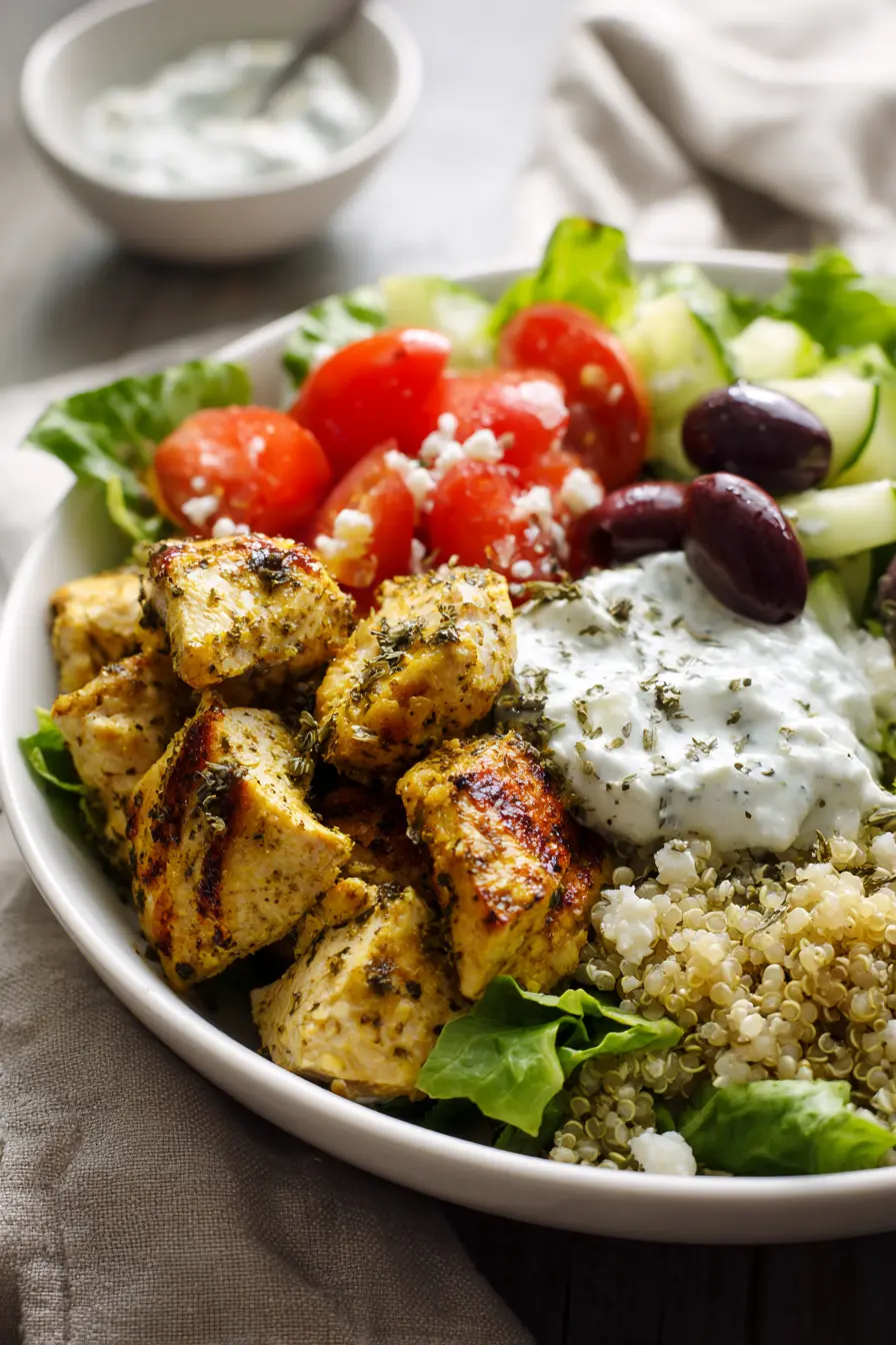 Greek Chicken Gyro Bowls Pinterest