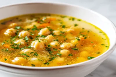 Greek Chickpea Soup Revithia Recipe Card