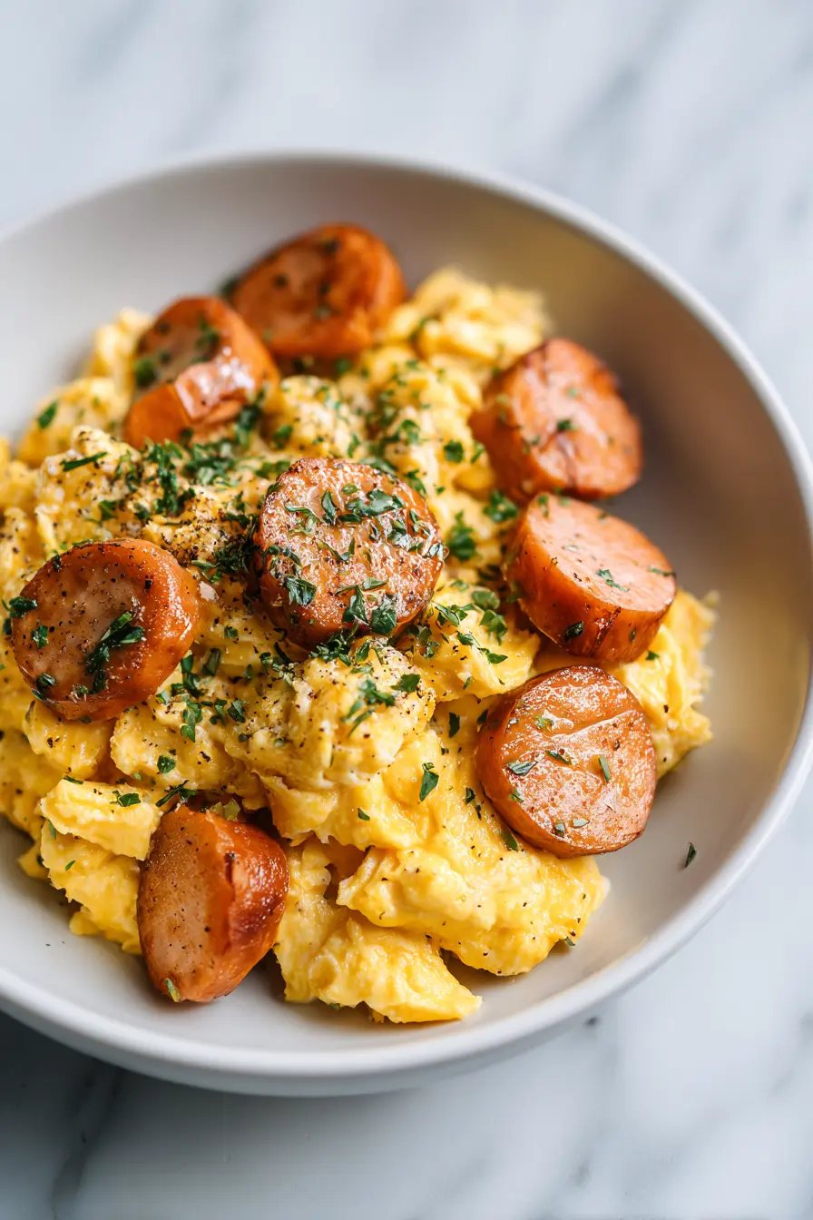 High-Protein Breakfast Bowl with Chicken Sausage & Eggs Pinterest