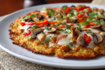 High Protein Chicken Crust Pizza