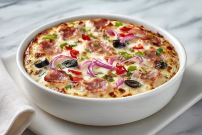 High Protein Cottage Cheese Pizza Bowl