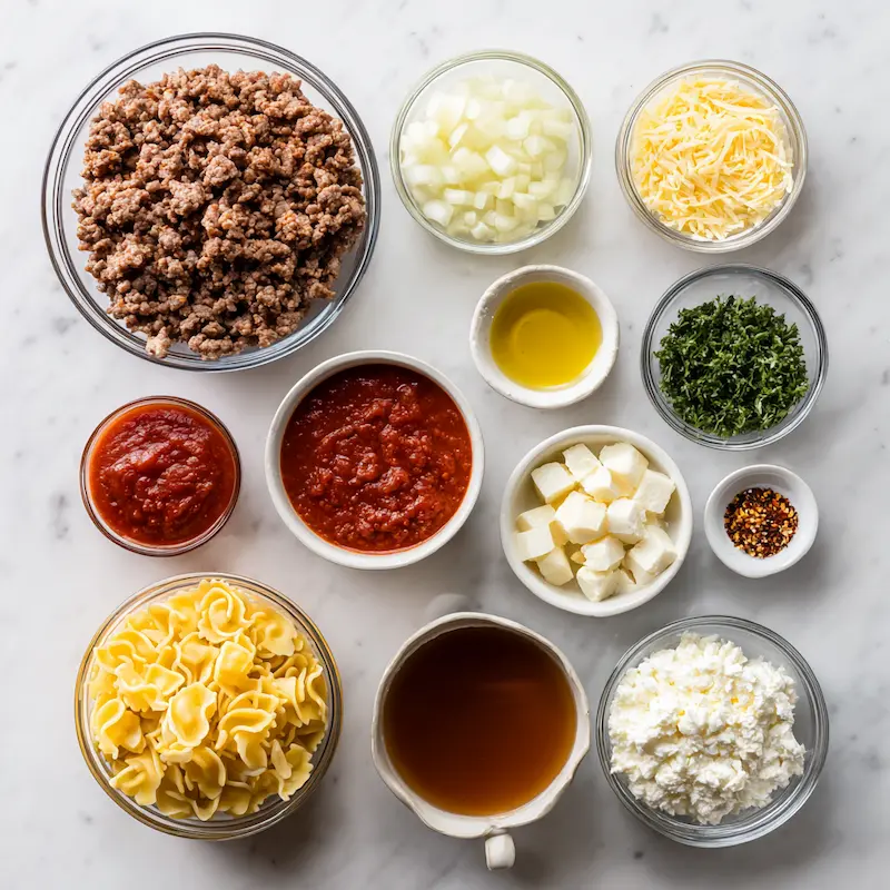 Homemade Lasagna Soup Ingredients