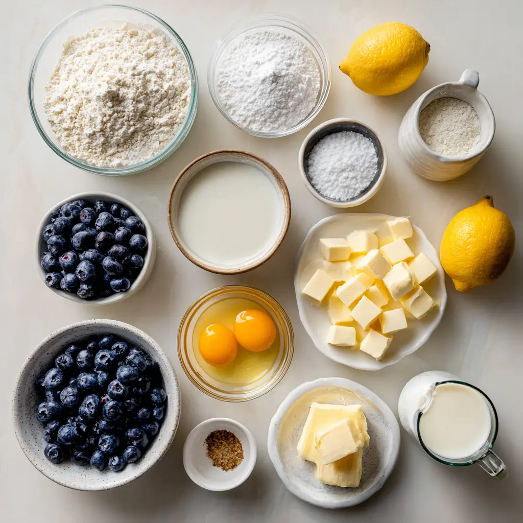  Lemon Blueberry Sourdough Scones ingredients