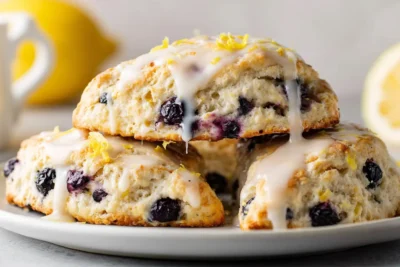 Lemon Blueberry Sourdough Scones