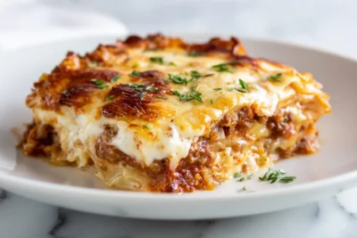 Low Carb Beef and Cabbage Casserole Recipe Card