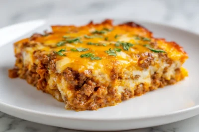 Low Carb Taco Casserole Featured