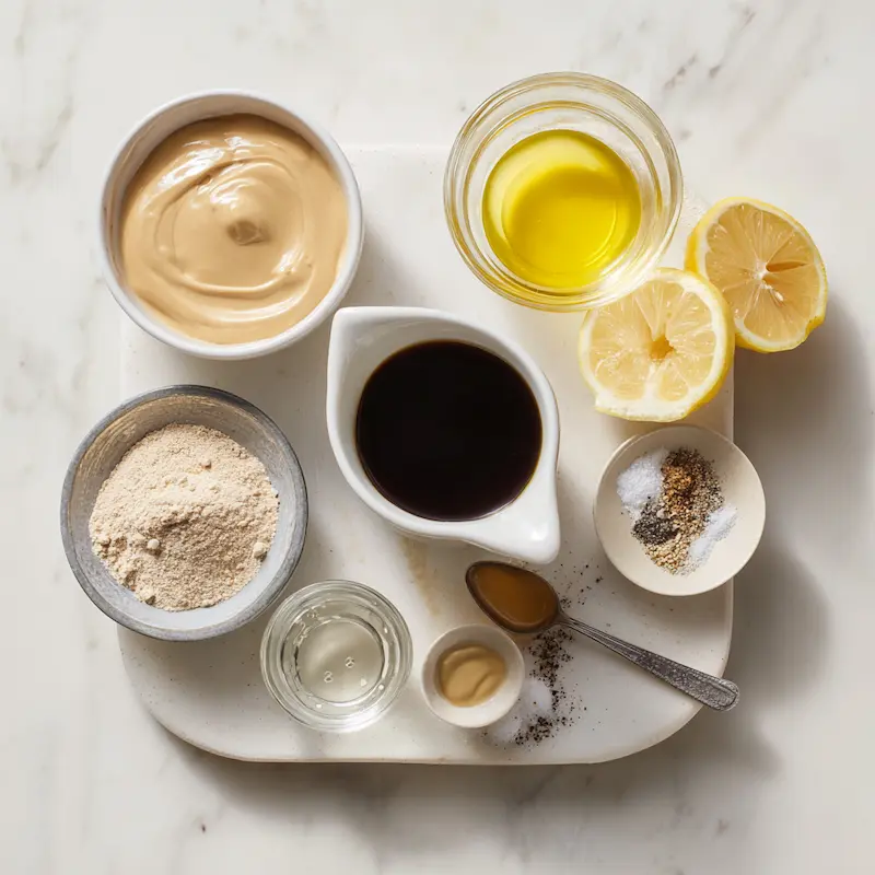 Maple Tahini Salad Dressing ingredients
