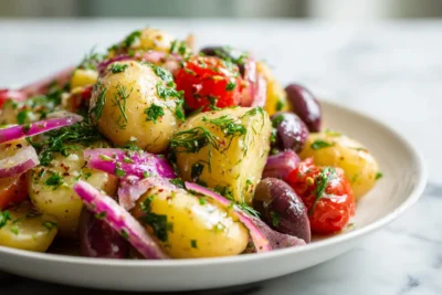 Mediterranean Potato Salad Recipe Card