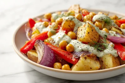 Mediterranean Roasted Vegetables Bowl recipe