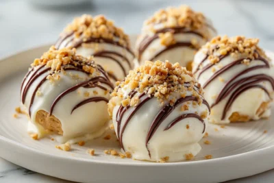 No-Bake Peanut Butter Cheesecake Balls Recipe Card