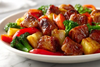 Pineapple Teriyaki Chicken Bites Recipe Card