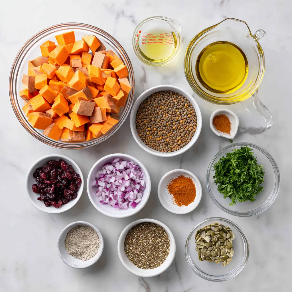 Roasted Sweet Potato Salad Ingredients