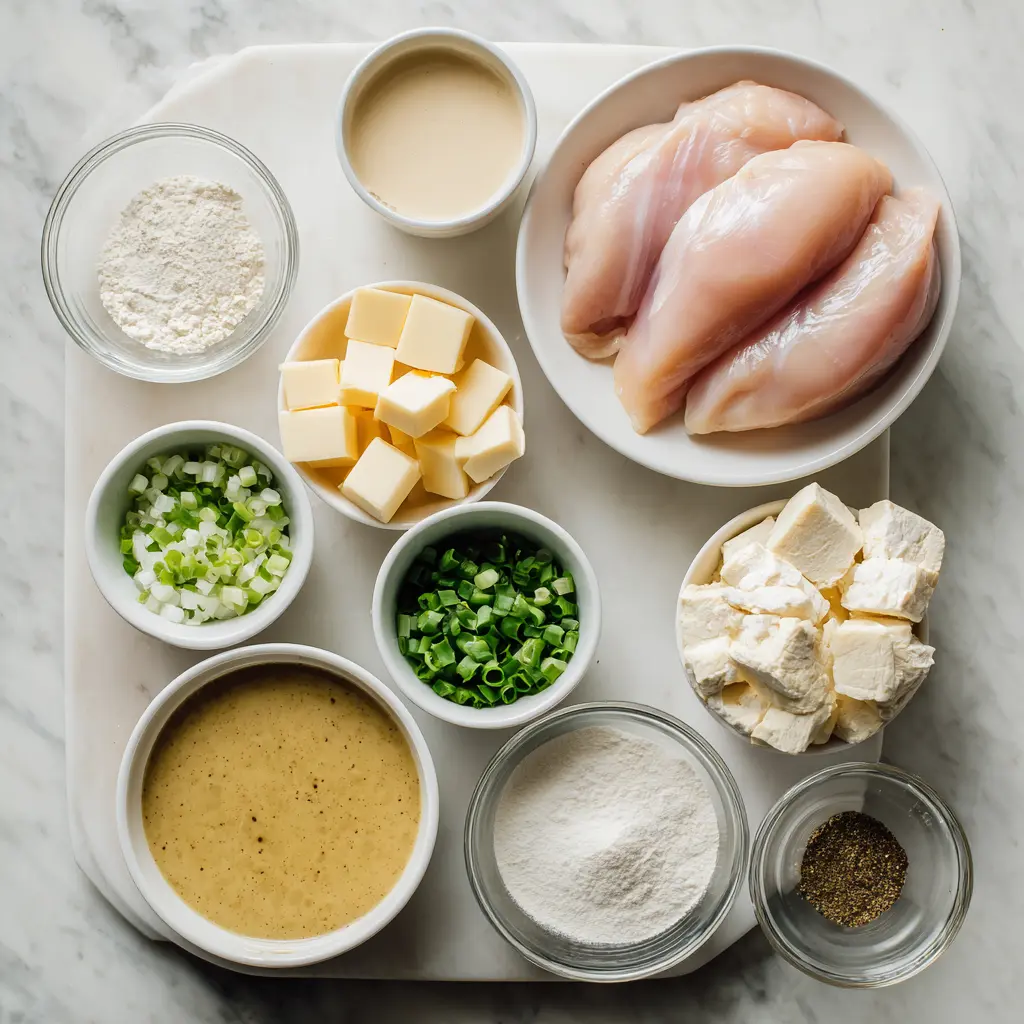 Slow Cooker Shredded Chicken and Gravy Ingredients