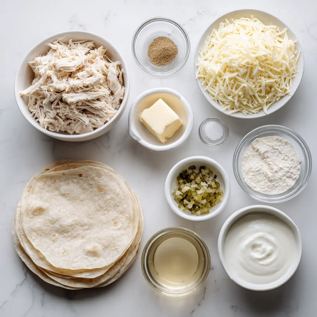 White Rotisserie Chicken Enchiladas ingredients