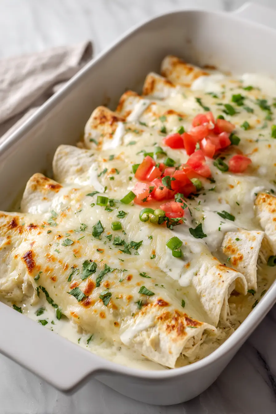 White Rotisserie Chicken Enchiladas Pinterest
