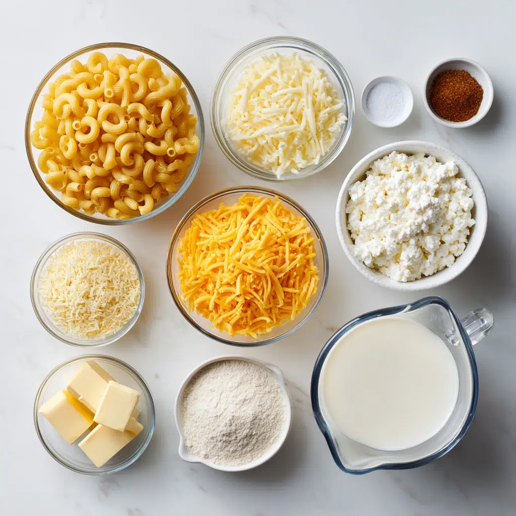 baked mac and cheese with cottage cheese ingredients